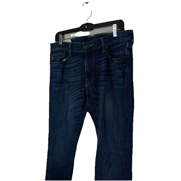 Abercrombie & Fitch Jeans Mens 33 x 32 Straight Leg Denim Mid-Rise Blue Stretch - Picture 2 of 7